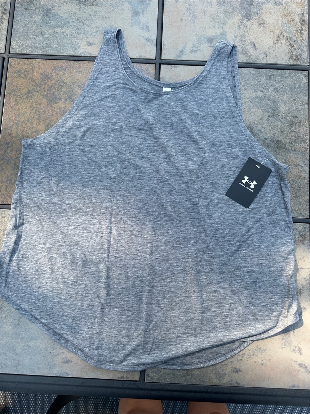 Under Armour Men's Heather Gray Athletic Tank Top